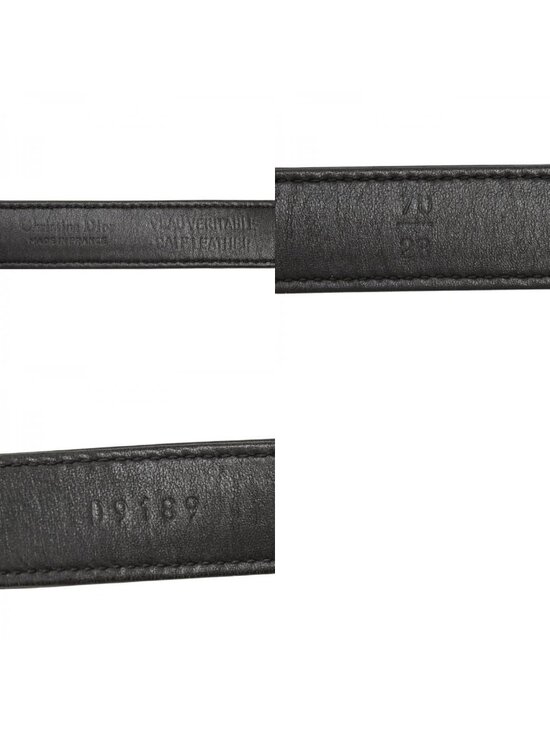 Dior Logo Belt 70 28 Black Leather main image 8
